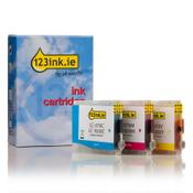 123ink version replaces Brother LC-1000RBWBPC/M/Y ink cartridge 3-pack image