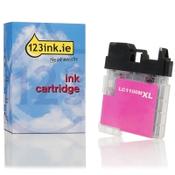 123ink version replaces Brother LC-1100HYM high-capacity magenta ink cartridge image