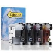 123ink version replaces Brother LC-12E BK/C/M/Y ink cartridge 4-pack image