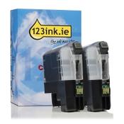 123ink version replaces Brother LC-227XLBK high capacity black ink cartridge 2-pack image