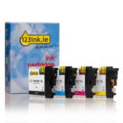 123ink version replaces Brother LC-980VALBP BK/C/M/Y ink cartridge 4-pack
