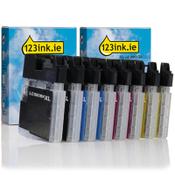 123ink version replaces Brother LC-980XL BK/CF/M/Y ink cartridge 8-pack image
