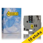 123ink version replaces Brother TZe-335 white on black tape, 12mm | 10-pack image