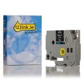 123ink version replaces Brother TZe-335 white on black tape, 12mm | 5-pack image