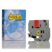 123ink version replaces Brother TZe-441 black on red tape, 18mm image