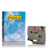 123ink version replaces Brother TZe-MQE31 black on pastel pink tape, 12mm image