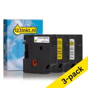 123ink version replaces Dymo D1 self-adhesive polyester tape multipack, 12mm | 3-pack image