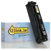 123ink version replaces HP 125A (CB540A) black toner image