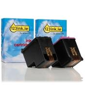 123ink version replaces HP 300XL high capacity black and colour ink cartridge 2-pack image