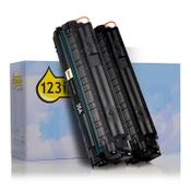 123ink version replaces HP 36AD (CB436AD) black toner 2-pack image