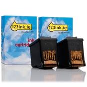 123ink version replaces HP 56 (C6656AE) black ink cartridge 2-pack image