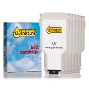 123ink version replaces HP 727 2x BK + C/Y/M/G extra high capacity ink cartridge 6-pack image