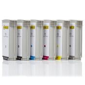 123ink version replaces HP 72 MBK/PBK/C/M/Y/GY high capacity ink cartridge 6-pack image