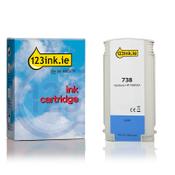 123ink version replaces HP 738 (498N5A) cyan ink cartridge image