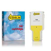 123ink version replaces HP 738 (676M8A) high-capacity yellow ink cartridge image