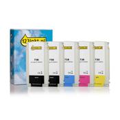 123ink version replaces HP 738 BK/BK/C/M/Y ink cartridge 5-pack