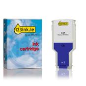 123ink version replaces HP 747 (P2V85A) chromatic blue ink cartridge image