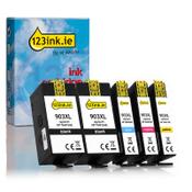 123ink version replaces HP 903XL BK/BK/C/M/Y ink cartridge 5-pack image