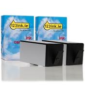 123ink version replaces HP 920XL (D8J47AE) high capacity black ink cartridge 2-pack image
