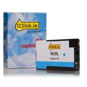 123ink version replaces HP 963XL (3JA27AE) high-capacity cyan ink cartridge image