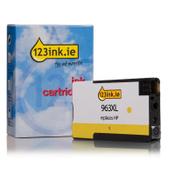 123ink version replaces HP 963XL (3JA29AE) high capacity yellow ink cartridge image
