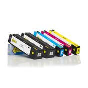123ink version replaces HP 973X BK/BK/C/M/Y ink cartridge 5-pack image