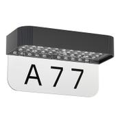 Solar wall lamp with house number | Rome | 3000K | IP65 | black image