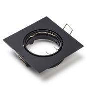 123led black recessed GU10 spotlight fixture, Ø 75mm | IP20