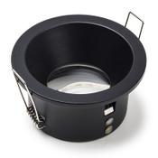 123led black recessed deep GU10 spotlight fitting, Ø 75mm | IP65