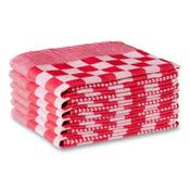 Tea towels 65 x 65cm checkered | Red | 6-pack image