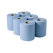 >Cleaning roll (3-ply) | 2Work Centerfeed blue | 6-pack