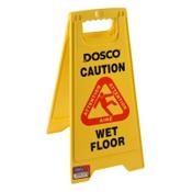 >Dosco yellow wet floor sign, 63 x 28cm image