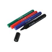 >Permanent marker round tip | assorted colours | 4-pack