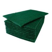 >Scouring pad 9 x 6" | green | CleanWorks | 10-pack