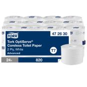 >Toilet rolls (2-ply) for Tork T7 dispenser | Tork OptiServe Coreless | 24-pack
