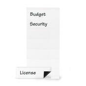 3L magnetic label holders with inserts, 25mm x 75mm (6-pack) image