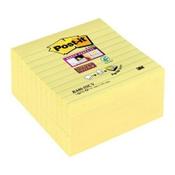 Extra Sticky Notes 101 x 101mm | 90 sheets lined Z-notes yellow | 3M Post-it | 5-pack image
