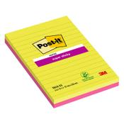 Extra Sticky Notes 125 x 200mm | 45 sheets assorted lined | 3M Post-it | 2-pack image