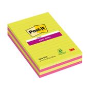 Extra Sticky Notes 127 x 203mm | 45 sheets assorted lined | 3M Post-it | 4-pack image