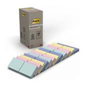 Recycled Sticky Notes 38 x 51mm | 100 sheets assorted | 3M Post-it | 24-pack image