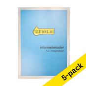 A3 display frame (silver, magnetic) | 123ink | 5-pack