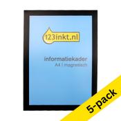 A4 display frame (black, magnetic) | 123ink | 5-pack image