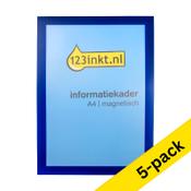 A4 display frame (blue, magnetic) | 123ink | 5-pack image