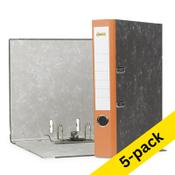 A4 lever arch file (50mm) | cardboard | 123ink orange | 5-pack image