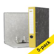 A4 lever arch file (50mm) | cardboard | 123ink yellow | 5-pack image