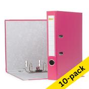 A4 lever arch file (50mm) | plastic | 123ink pink | 10-pack image