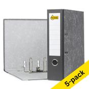A4 lever arch file (80mm) | cardboard | 123ink black | 5-pack image