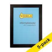 A5 display frame (black, magnetic) | 123ink | 5-pack image