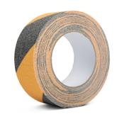 Anti-slip tape 50mm x 10m (black-yellow) | PVC, with sandy surface | 123ink