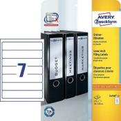Avery L4760-25 white spine labels, 192mm x 38mm (175 labels)